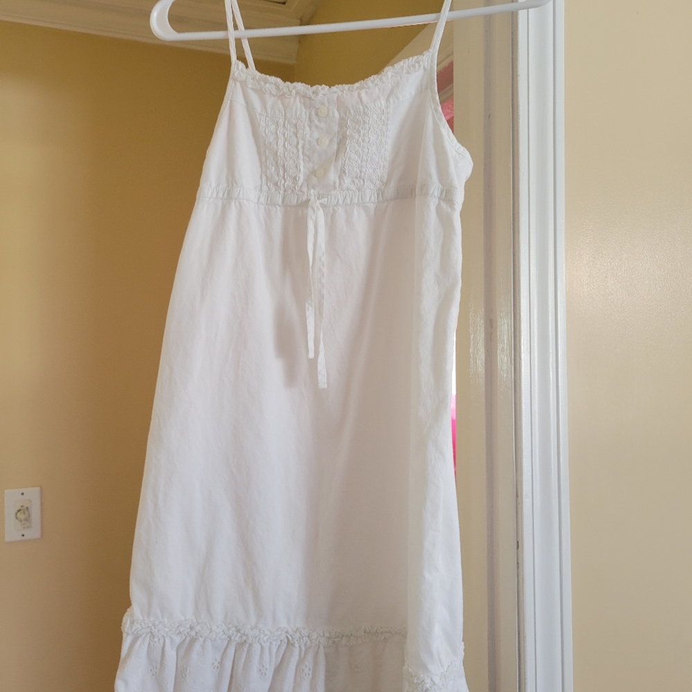 Beautiful White summer dress with eyelet details